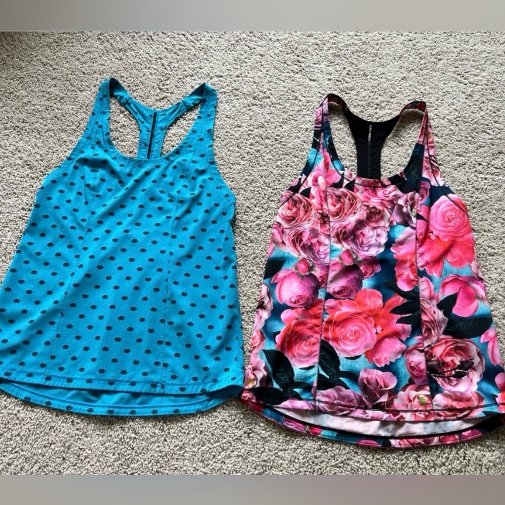 Lululemon Singlets - seawheeze and secret garden